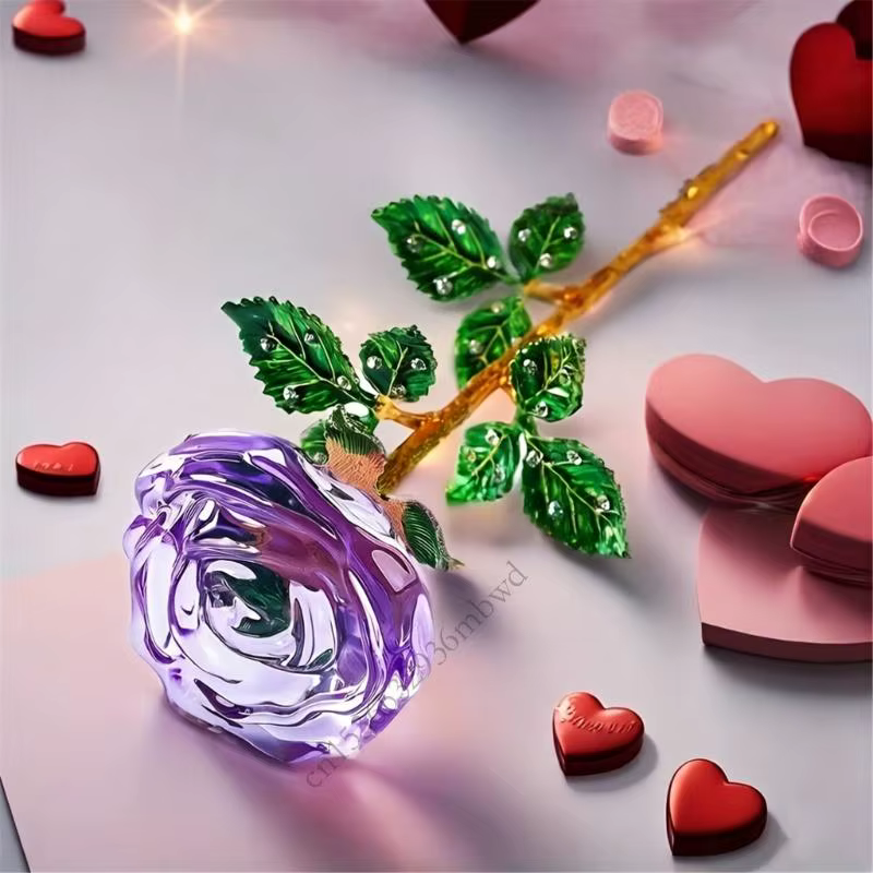 Rose en verre élégante