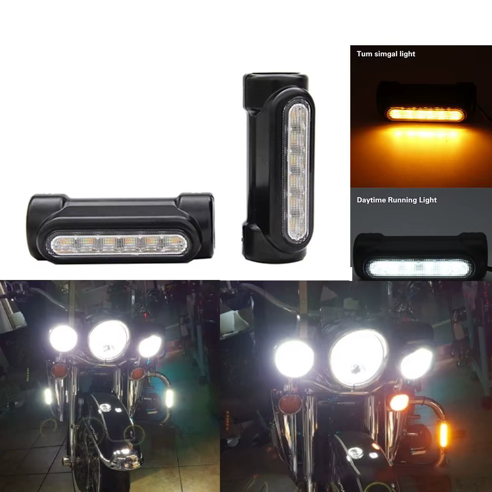 Lampe de signalisation pour Harley, accessoires moto, clignotants, lampe de protection contre les chocs, lumière de signalisation, éclairage de conduite pour Harley