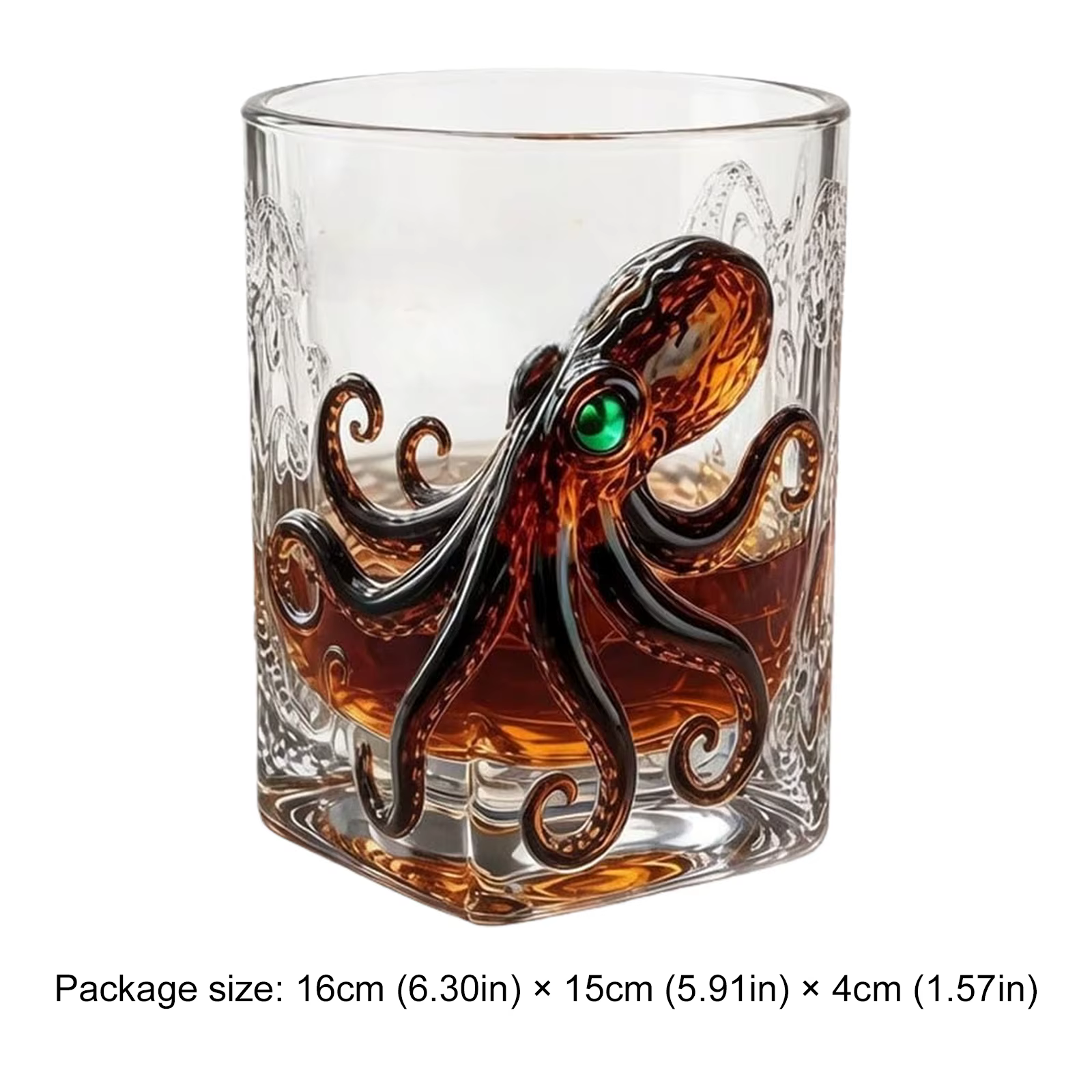 Verres décoratifs Deep Sea – Cadeau pour Homme, Papa, Frère – Tasses à Cocktail et Verres à Eau pour Scotch, Bourbon, Cocktails et Boissons