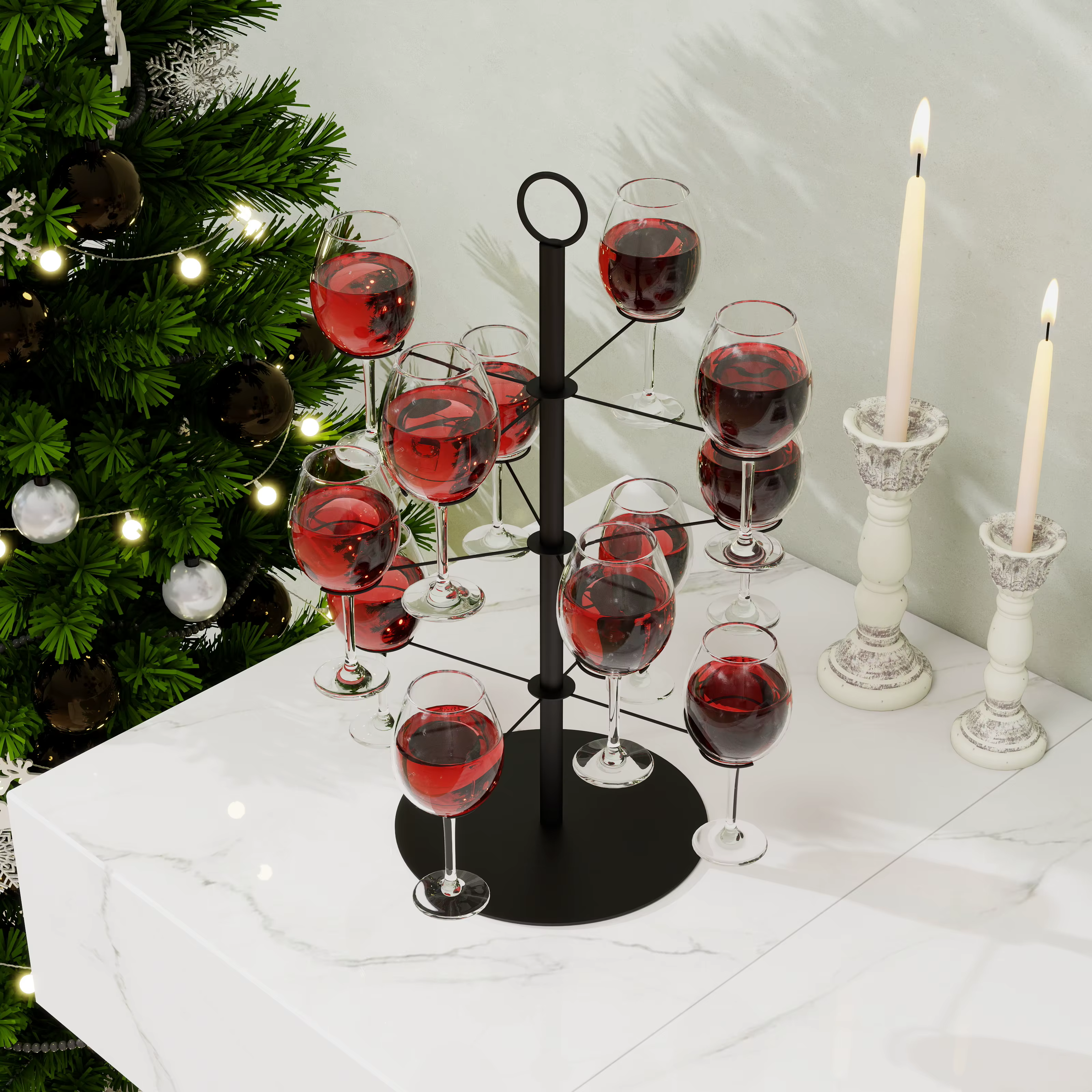 Support d'arbre à Cocktail, présentoir de verres à vin, boissons pour Champagne, Cocktails, Martini, porte-verre à vin, Bar, fête de Banquet