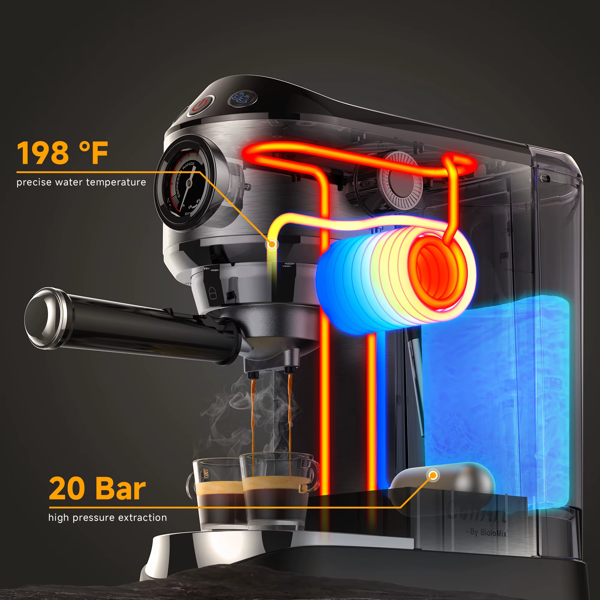 Machine à café semi-automatique en poudre
