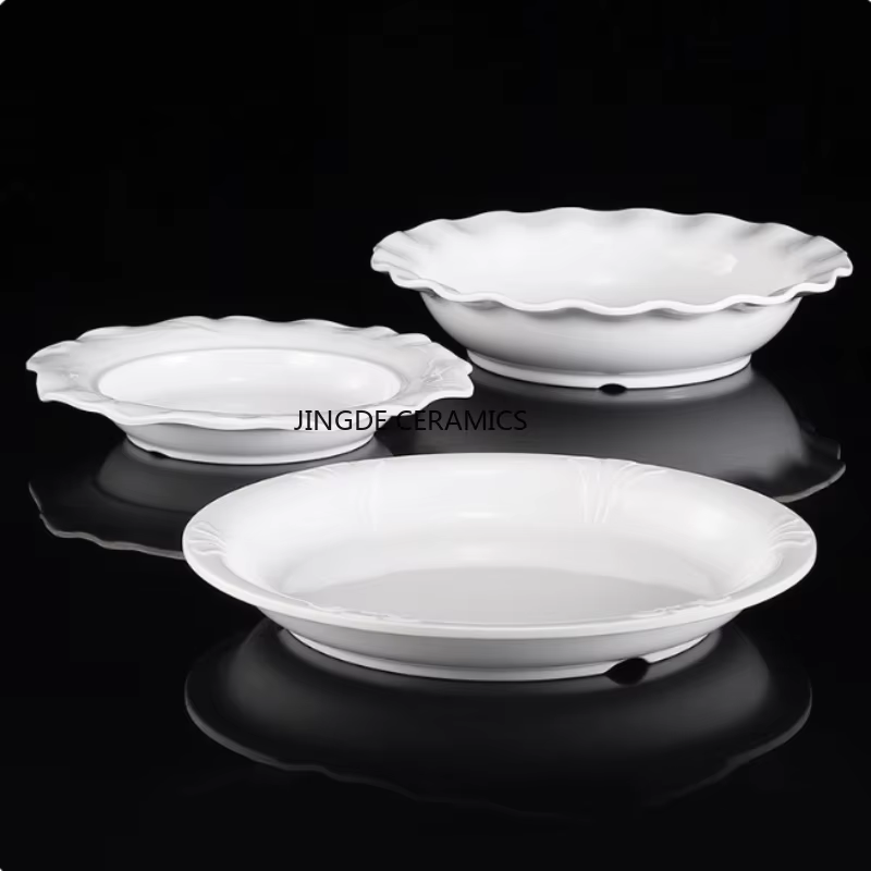 Assiette blanche en mélamine