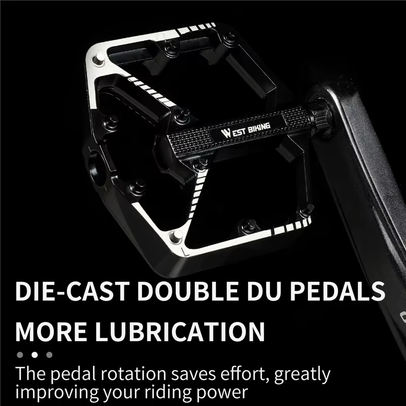 WEST BIKING DU roulement pédale de vélo anti-dérapant pédale de cyclisme ultraléger en alliage d'aluminium vtt vélo de route pédale vélo accessoires