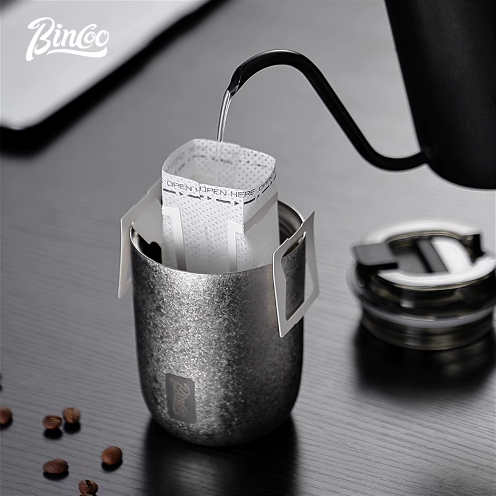 BINCOO 240ML pur titane café Thermos tasse voiture étanche voyage thermique