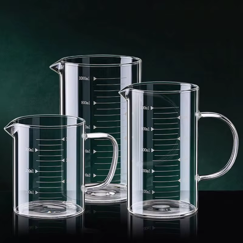 YWDL 1 pièce Tasse à mesurer en verre avec poignée