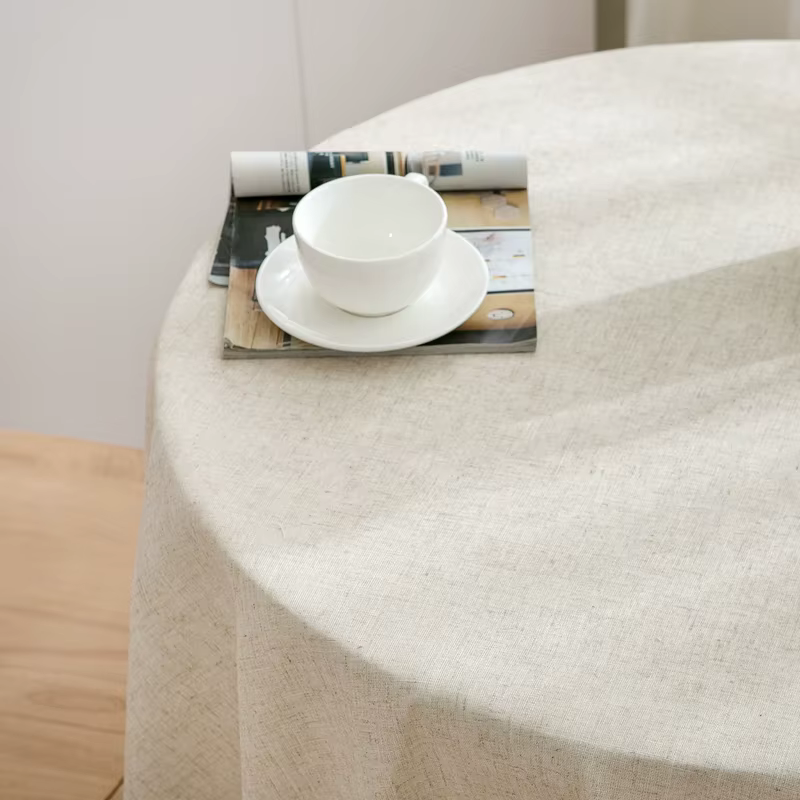 Nappe ronde de couleur unie 120/150cm