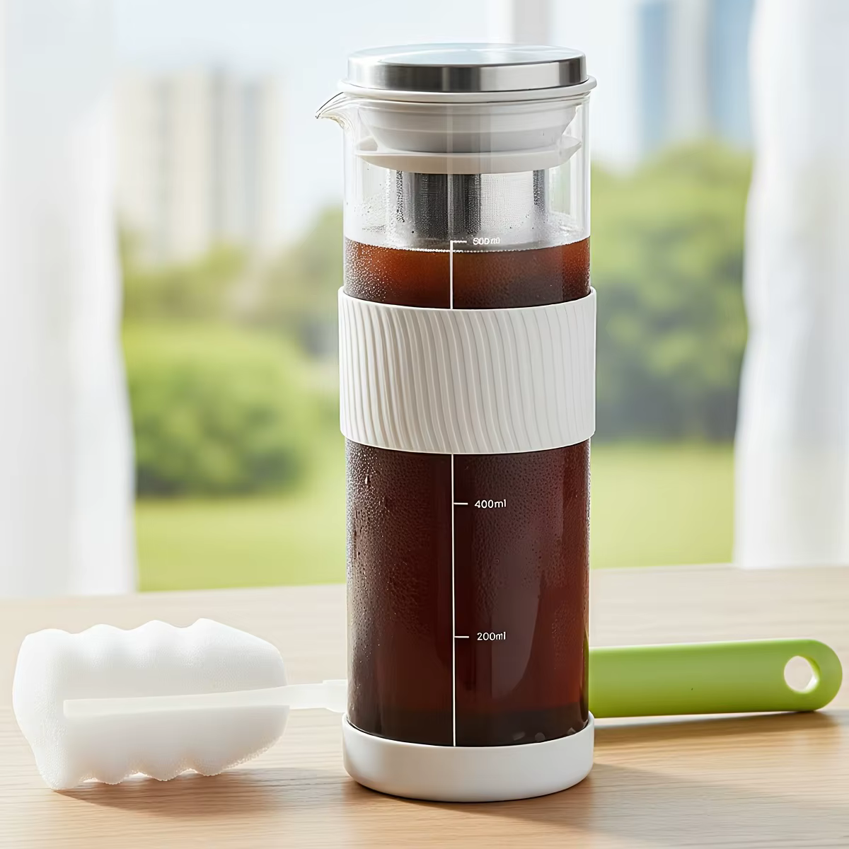 Carafe à café froid avec brosse de nettoyage