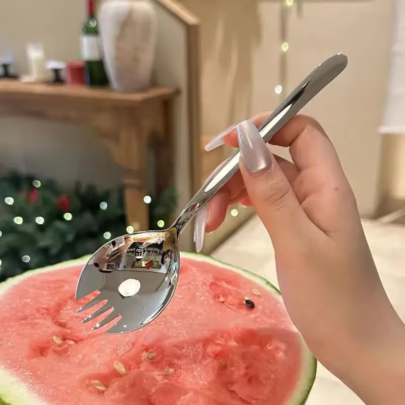 2/4/6 pièces Cuillère à salade en acier inoxydable