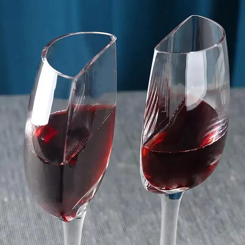 Verre à vin demi-rond en cristal