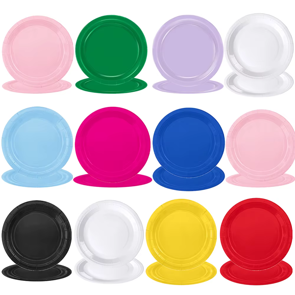 Assiettes en papier de 7 pouces