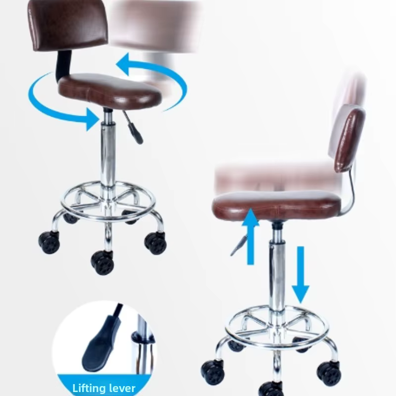 Chaise de cuisine ergonomique pour soins filials, tabouret haut ergonomique, siège élévateur pour lave-vaisselle, roue pivotante, tabouret de cuisine confortable