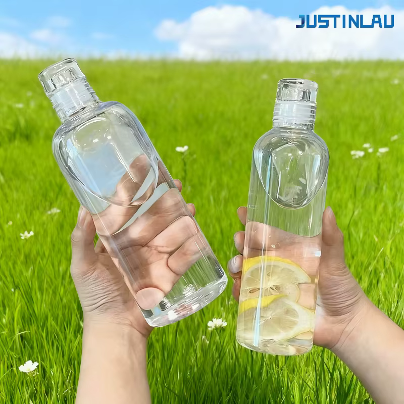 Bouteille en verre transparente de 300-1000 ml en verre borosilicate