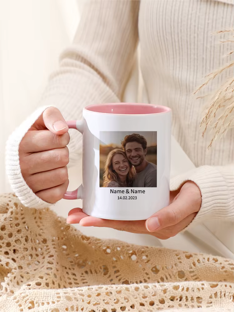 Mug photo personnalisé avec texte | Mug à café personnalisé avec photo