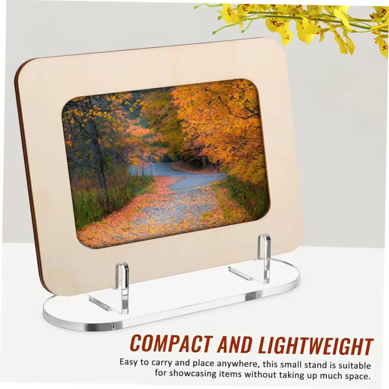 Support de cadre photo en acrylique transparent / Support d'affichage multifonctionnel / Base d'affichage pour assiettes, photos et figurines