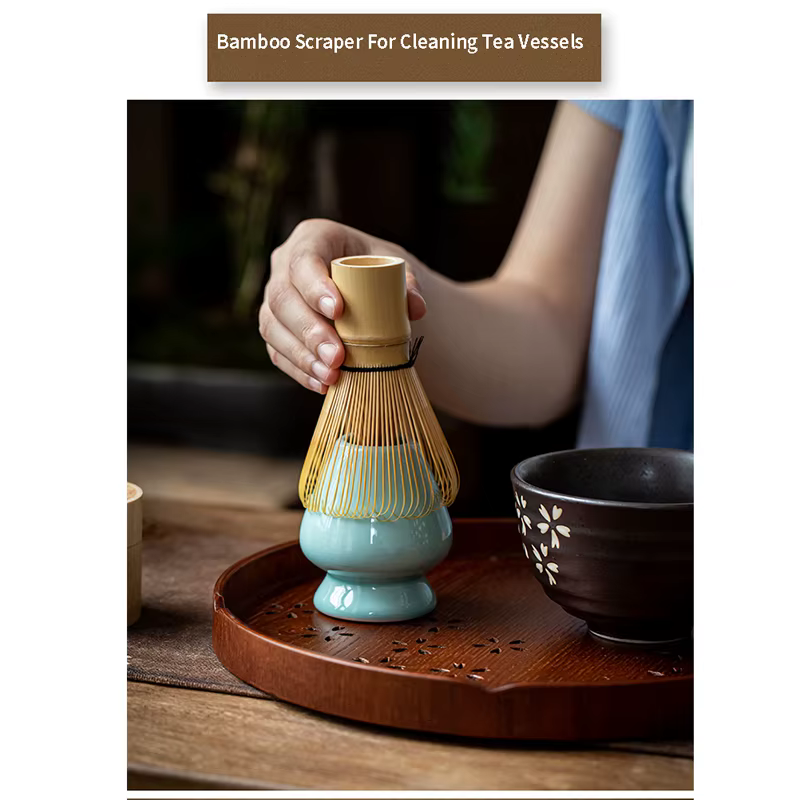 Fouet à thé Matcha japonais (Chasen), cuillère à thé (Chashaku), thé Matcha