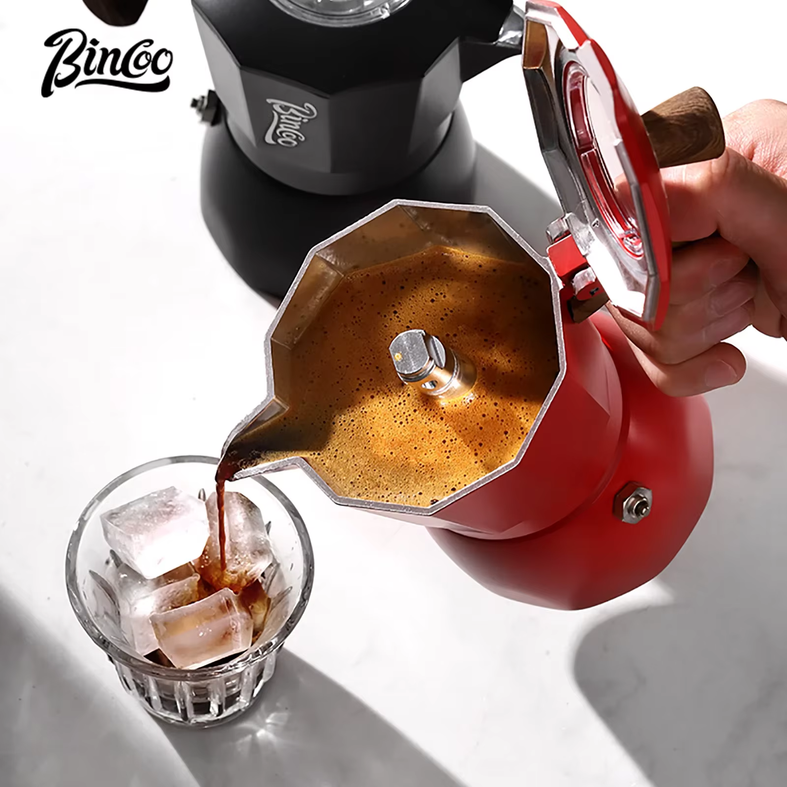 Bincoo – Pot Moka à double Valve
