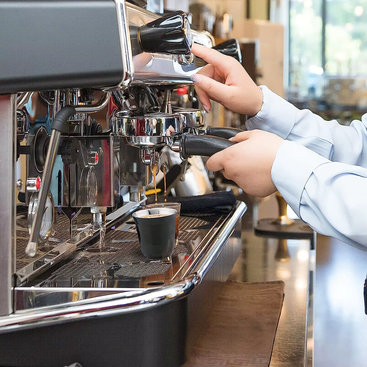Easyworkz – ensemble de 2 tasses à expresso en acier inoxydable