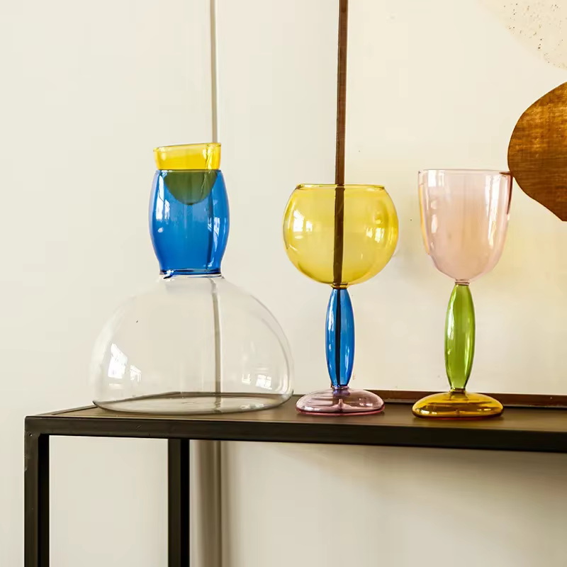 Verre à vin coloré, 1 pièce
