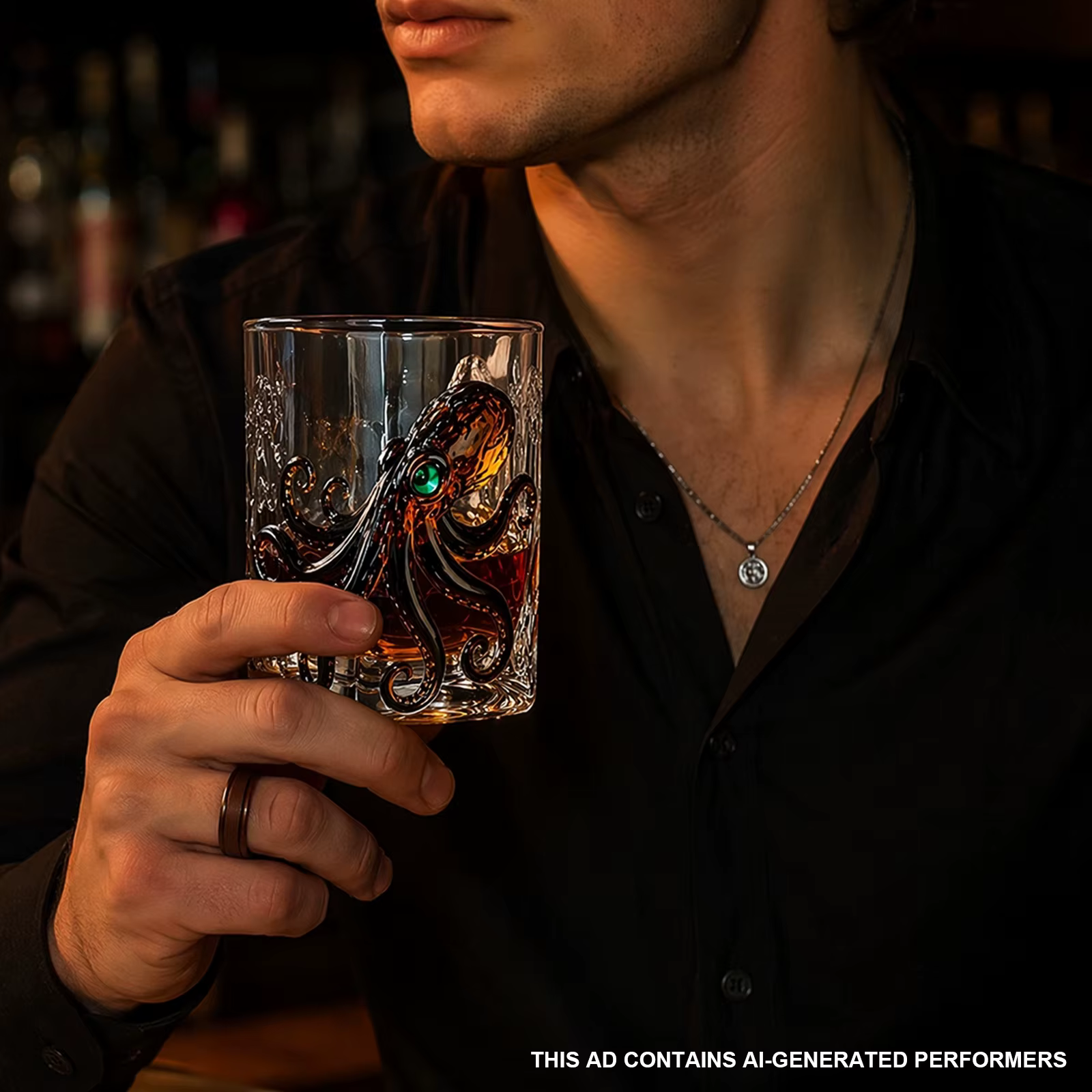 Verres décoratifs Deep Sea – Cadeau pour Homme, Papa, Frère – Tasses à Cocktail et Verres à Eau pour Scotch, Bourbon, Cocktails et Boissons