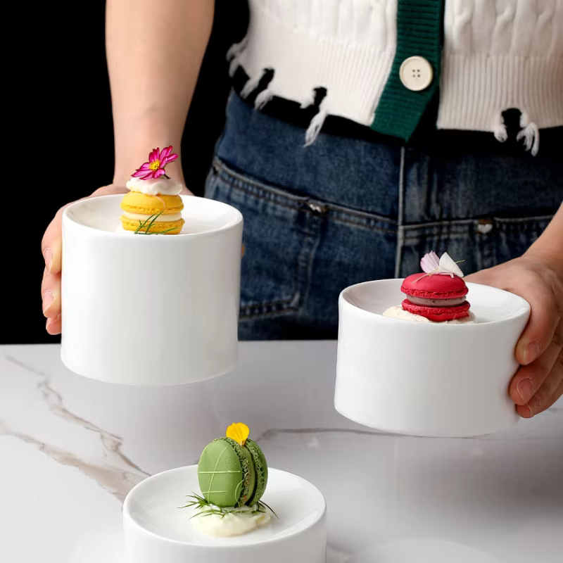 Restaurant céramique plats créatifs collations Table à Dessert français