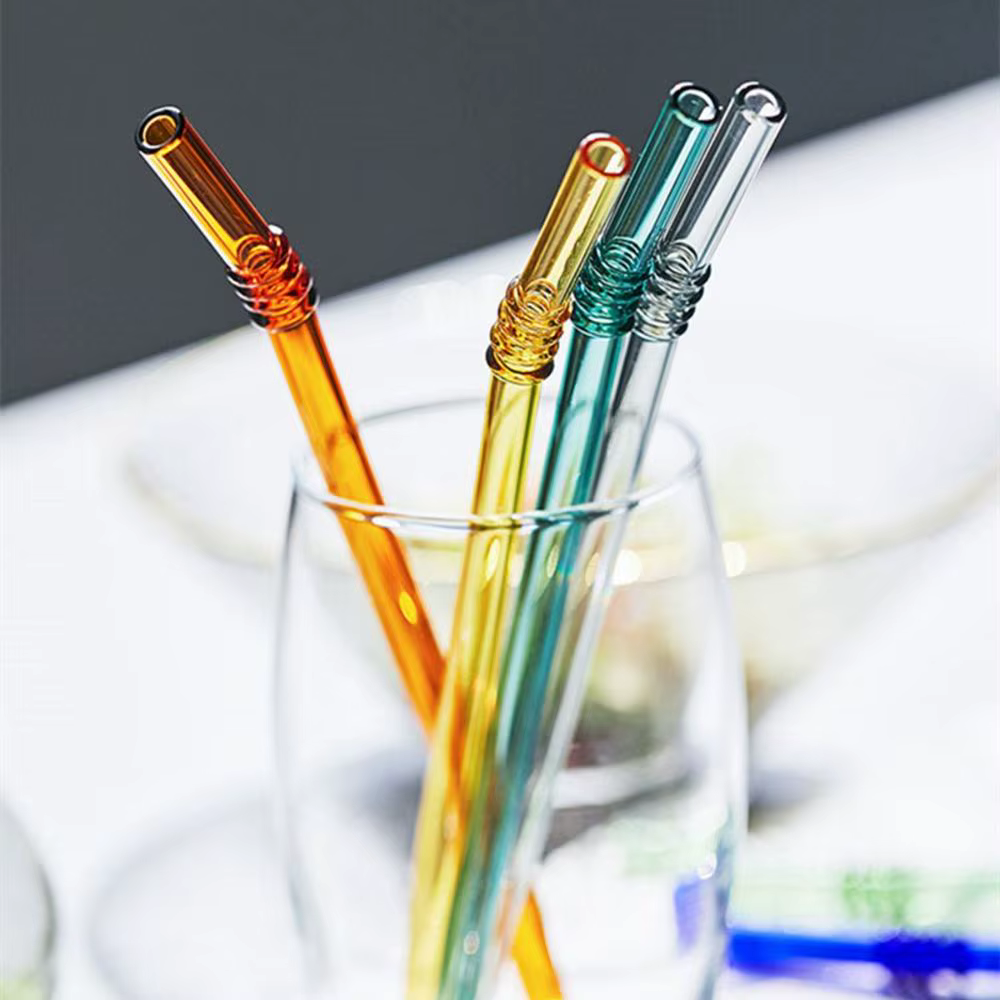 Pailles en verre réutilisables