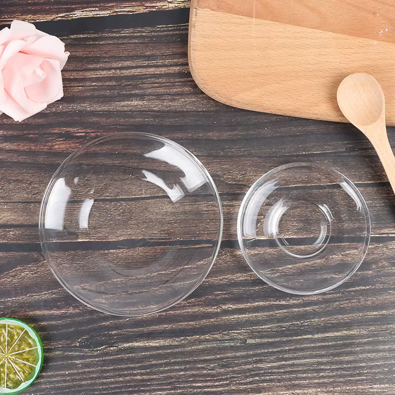 Soucoupes en verre transparent résistant à la chaleur de type C pour tasses à thé