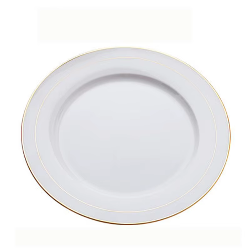 Assiette à dîner en porcelaine blanche