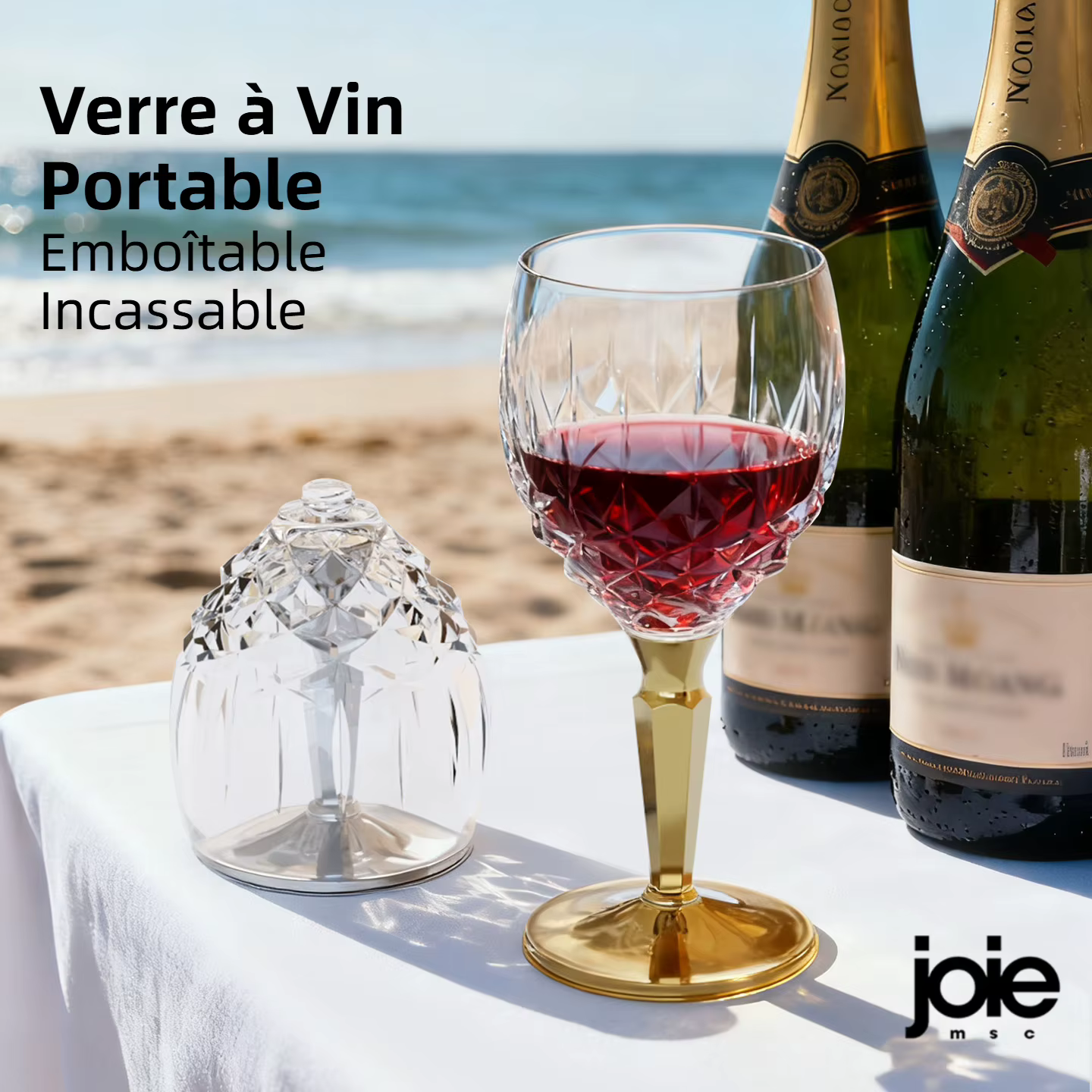 Joie Verre à vin portable incassable Gobelet PCTG