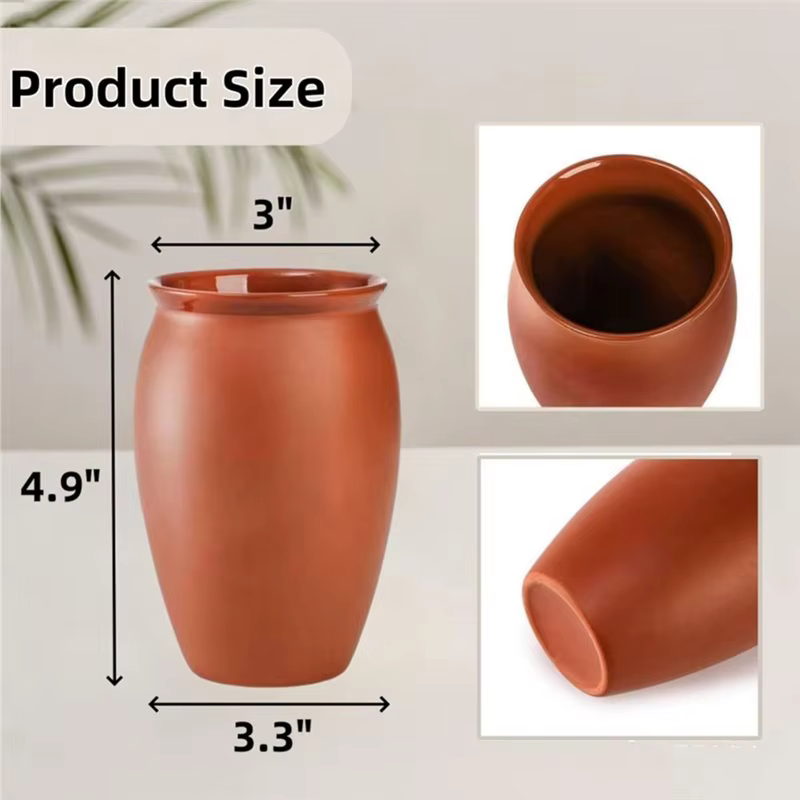Lot de 6 verres à boire en argile ABMR