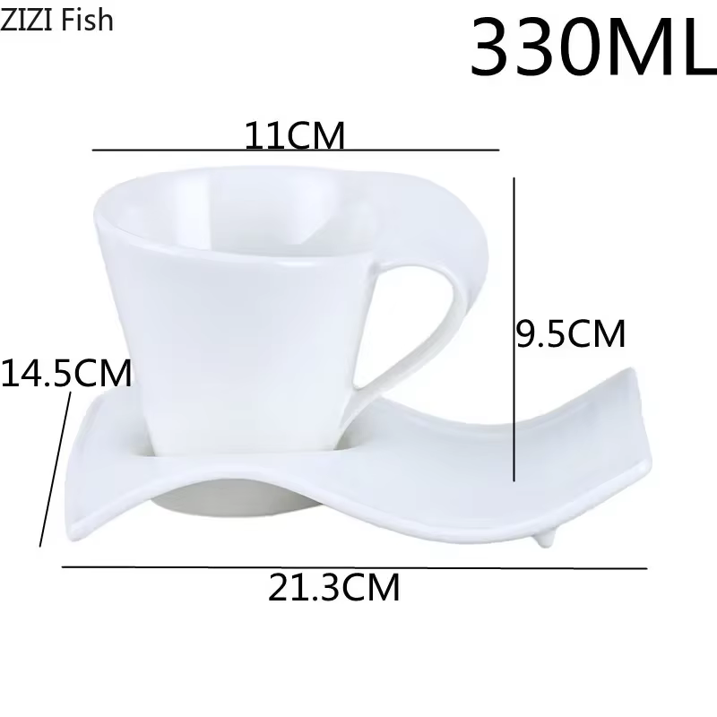Ensemble de tasses à café et thé en céramique de style européen