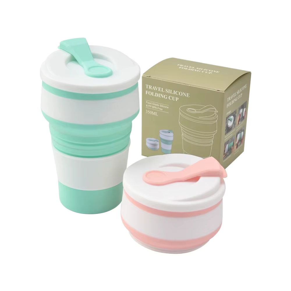 Tasse pliante de sport en silicone sans BPA