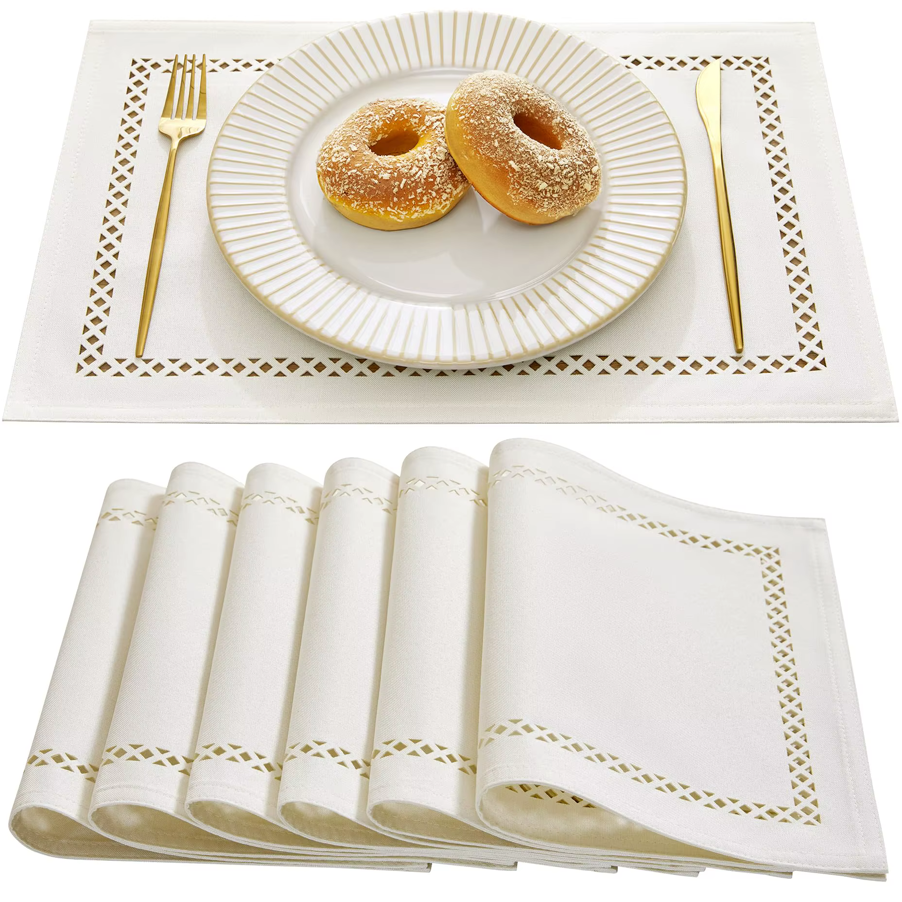Ensemble de sets de table en toile de jute
