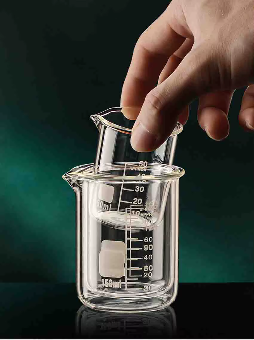 Tasse graduée en verre à haute teneur en borosilicate