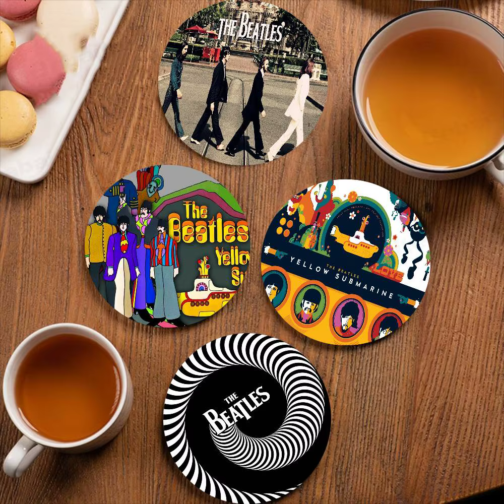 Sous-verre en bois sur le thème des Beatles