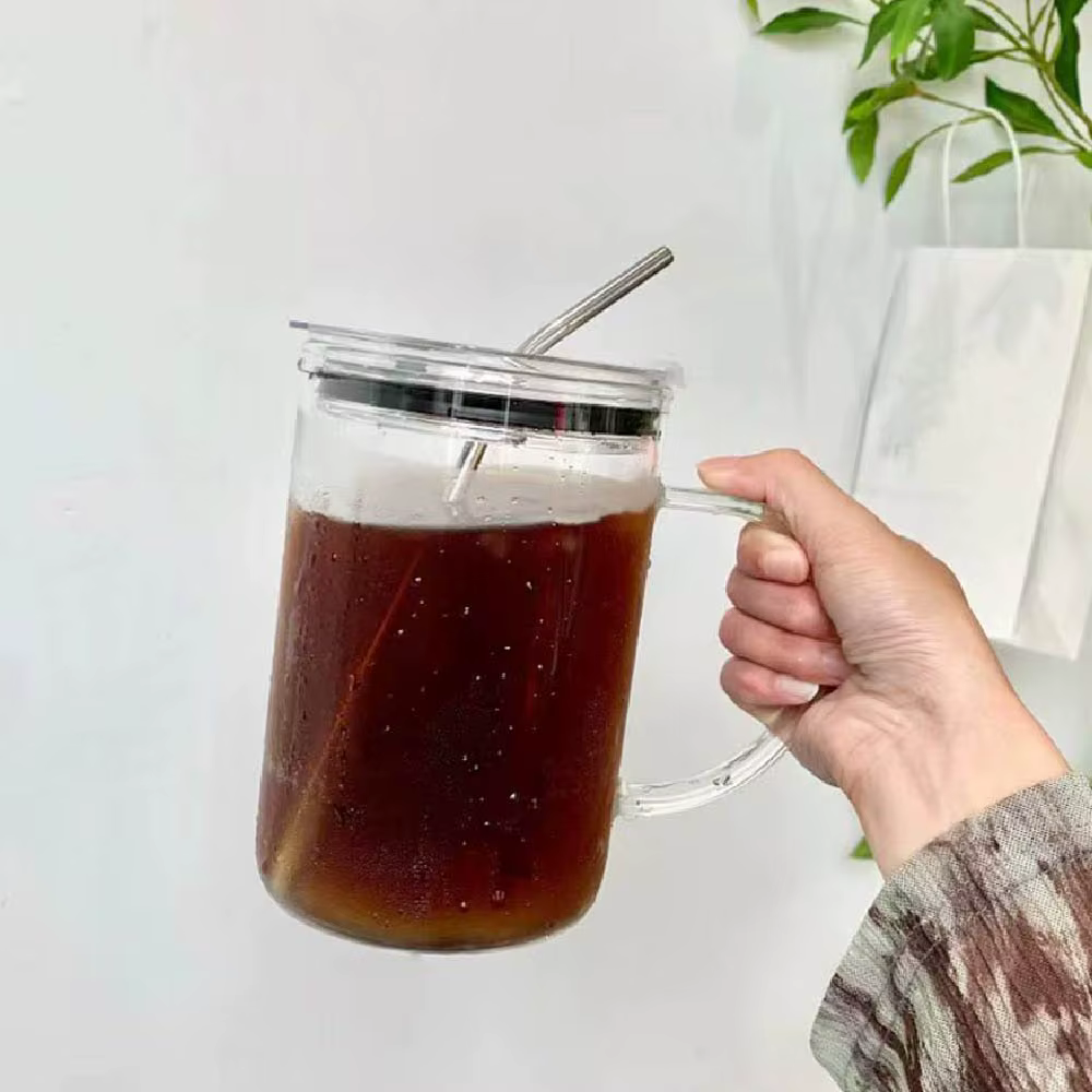 Verre de grande capacité de 32 Oz avec couvercle et paille