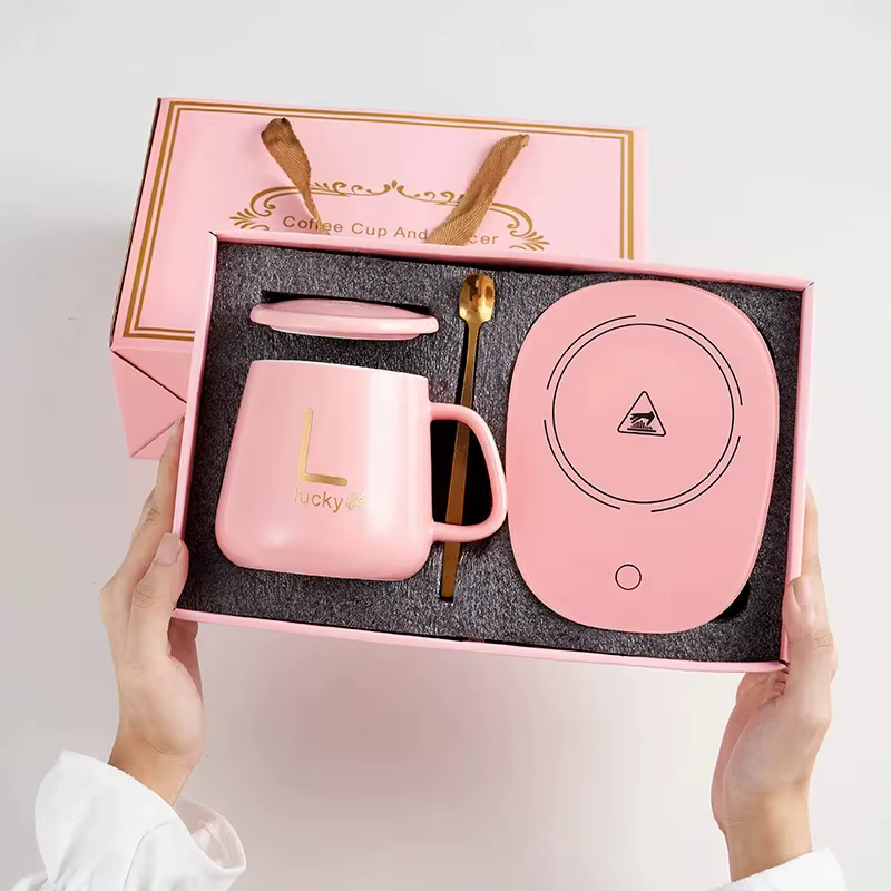 Tasse auto-chauffante intelligente avec 55 ° C température constante. Coffret cadeau
