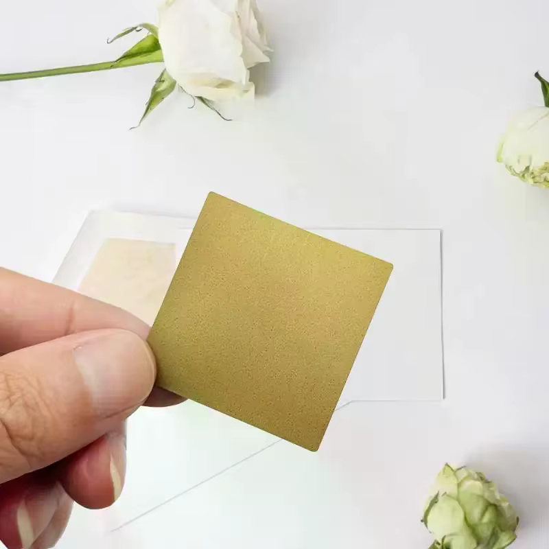Autocollants à gratter pour cartes de récompense, pelliculés, gris, argent, or, étiquettes à gratter, bons de réduction DIY, film à gratter pour cartes