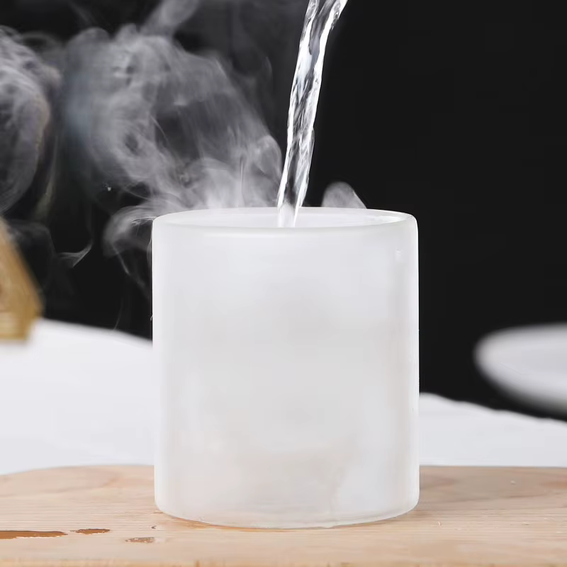 Tasse en verre à Double paroi en forme d'œuf de 250ml
