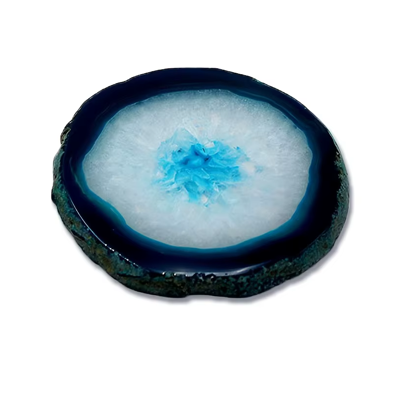 Sous-verre et dessous de plat en agate de cristal naturel
