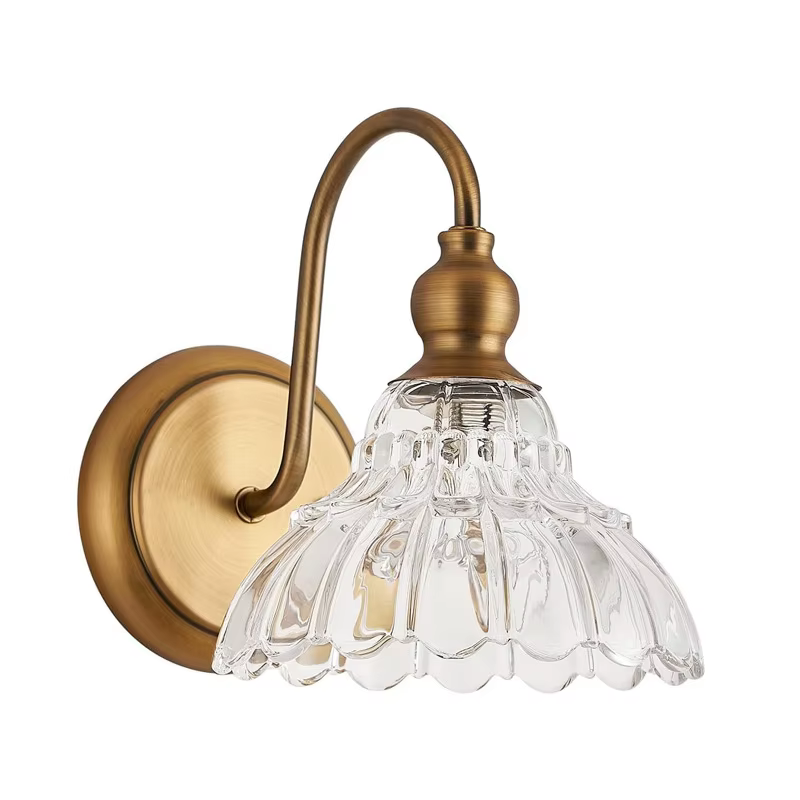 Applique murale nordique Vintage en verre pour salle de bains, luminaires de vanité modernes, lampe d'éclairage murale, appliques murales de ferme