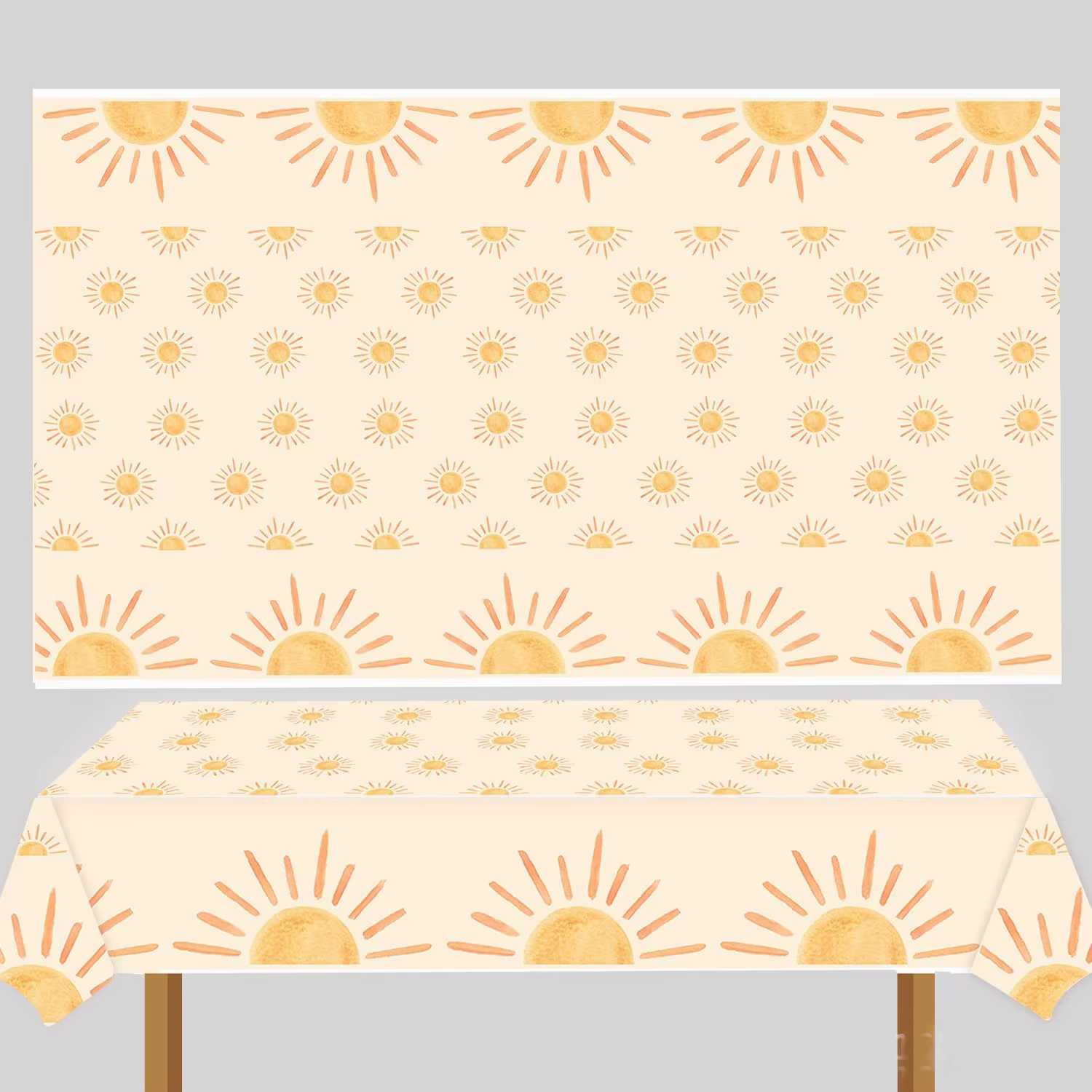 1 ensemble bohème soleil vaisselle jetable assiettes en papier tasses