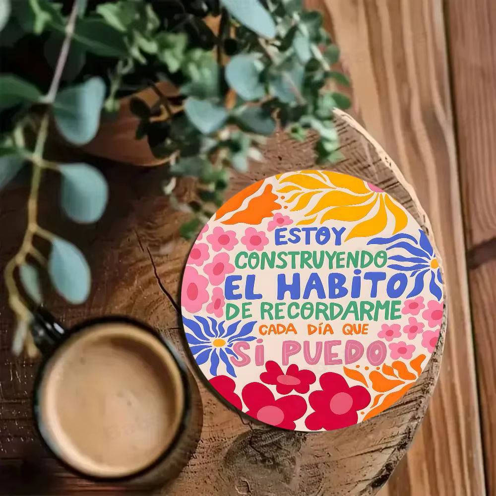 Plus Amor Por faveur dessous de verre en bois café tasse à thé décoration