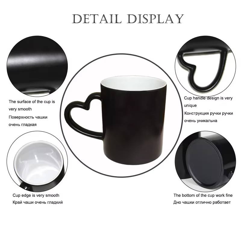 Tasse magique en céramique personnalisée Pour dans l'eau chaude images affichent tasses imprimer Photo
