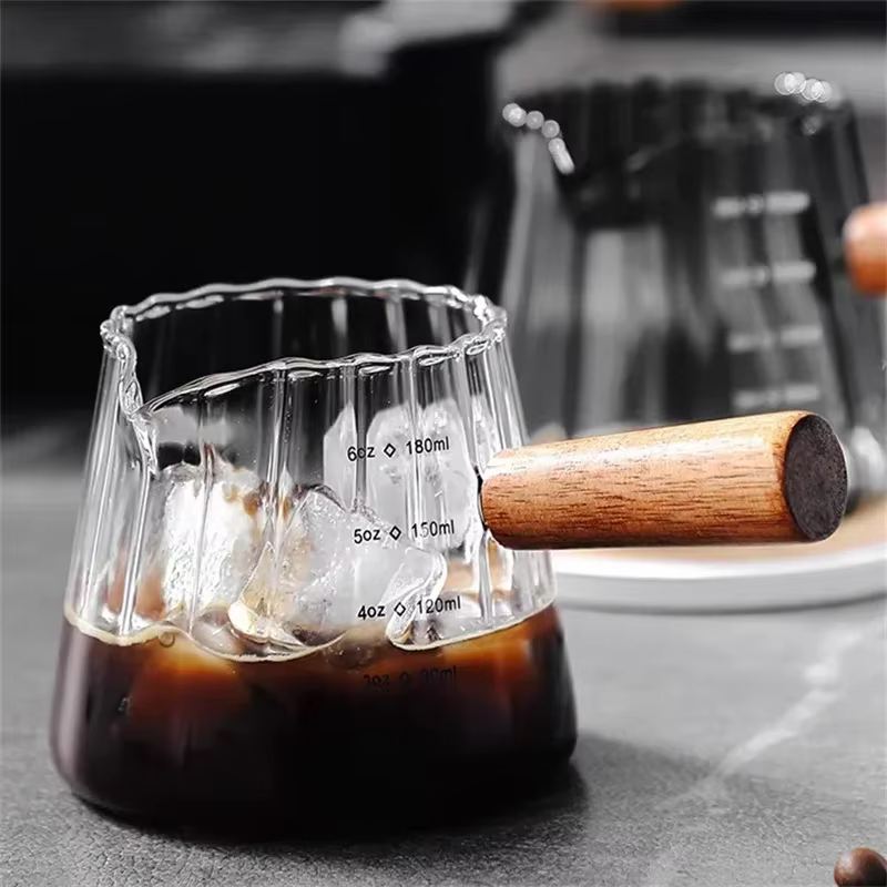 JUSTINLAU Tasse à mesurer expresso avec manche en bois