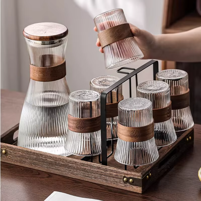 Ensemble de tasses créatives en verre résistant à la chaleur