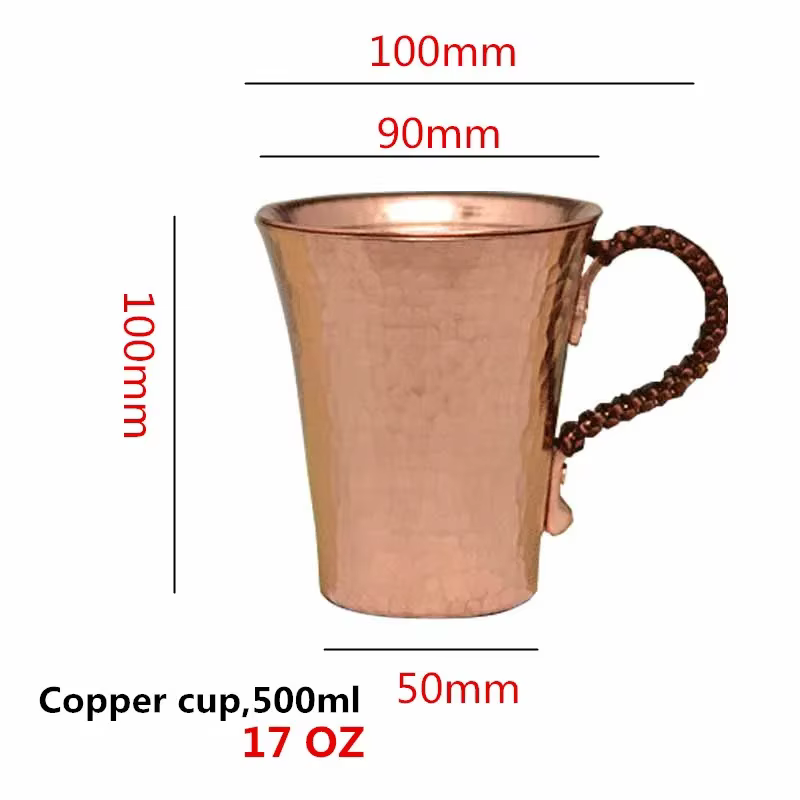 Mug de Mule de moscou en cuivre avec couvercle