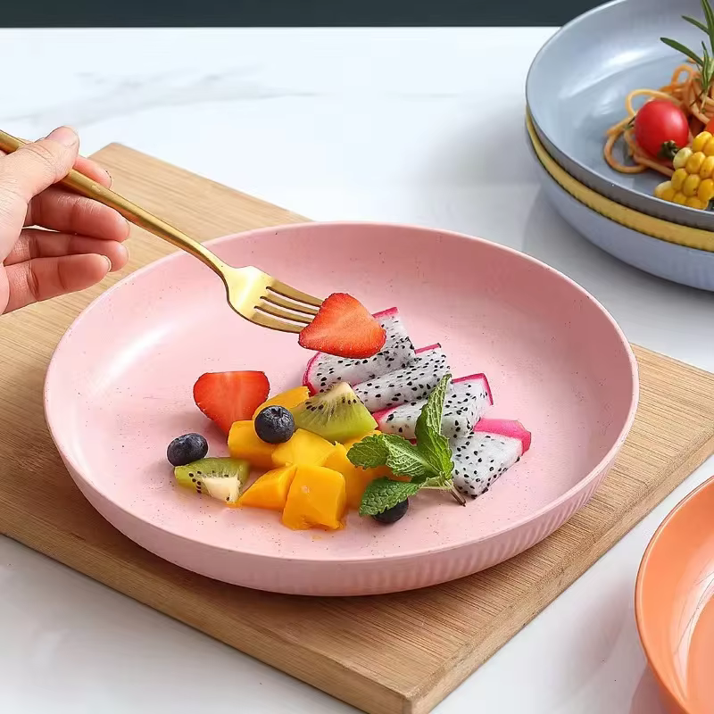 Assiettes nordiques en paille de blé