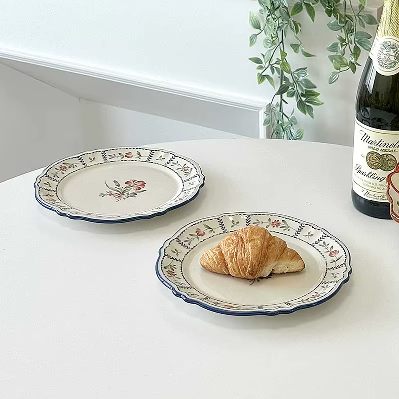 Assiette en céramique imprimée française