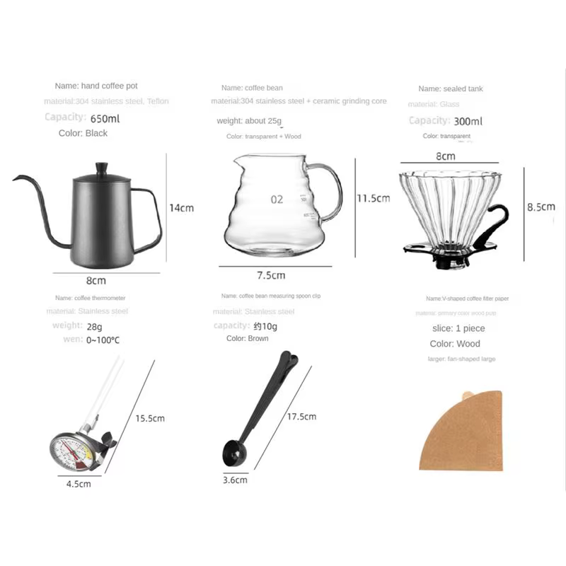 Ensemble de café infusé à la main accessoires