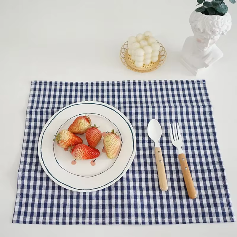 Ins napperon frais Plaid tapis de Table Photo fond tissu